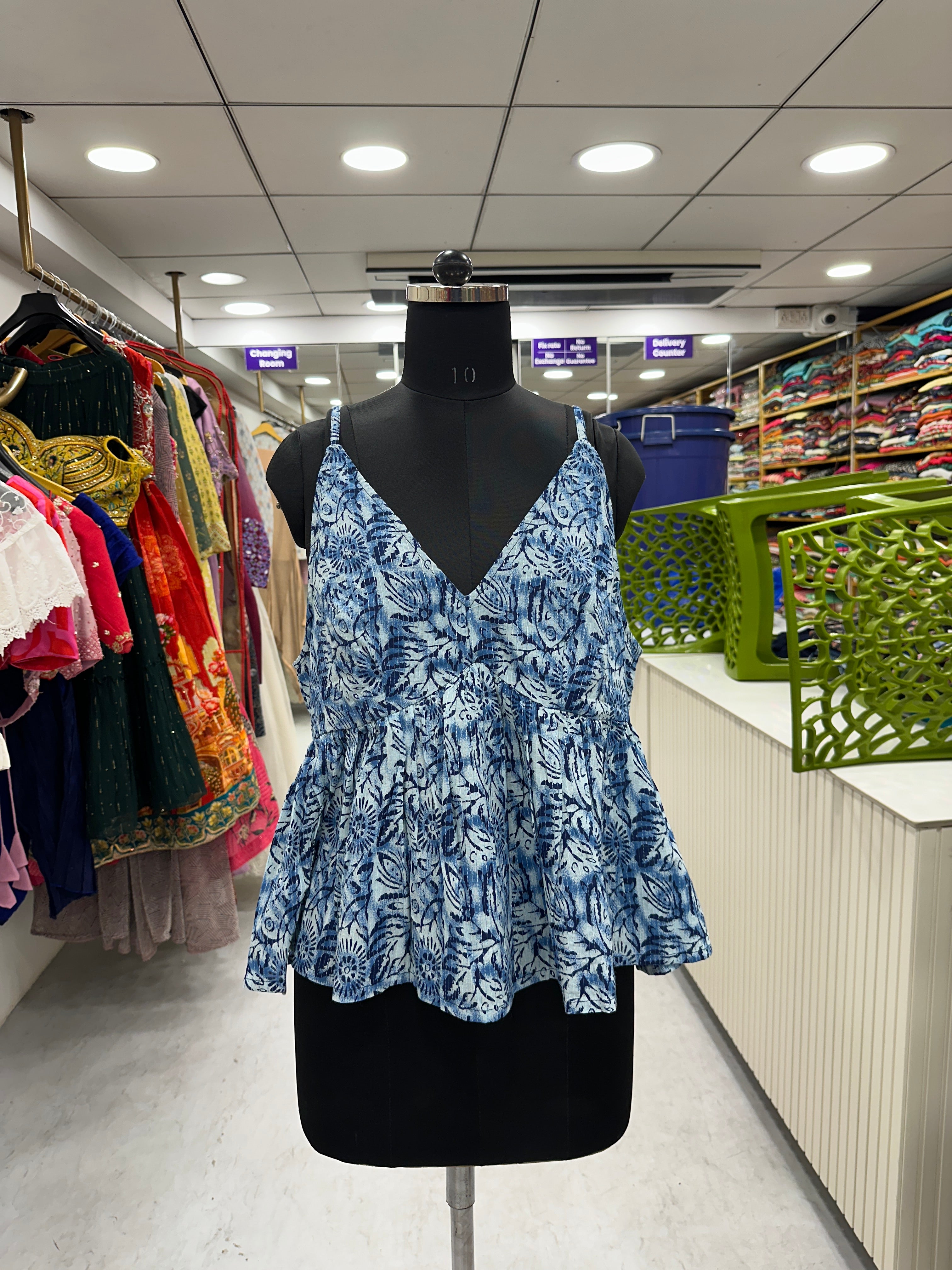 COTTON SLEEVELESS TOP-KURTI-TUNIC
