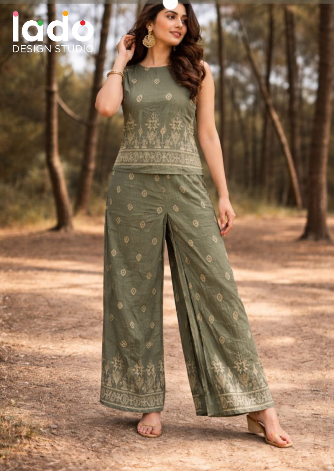 Plazzo with Sleeveless Top