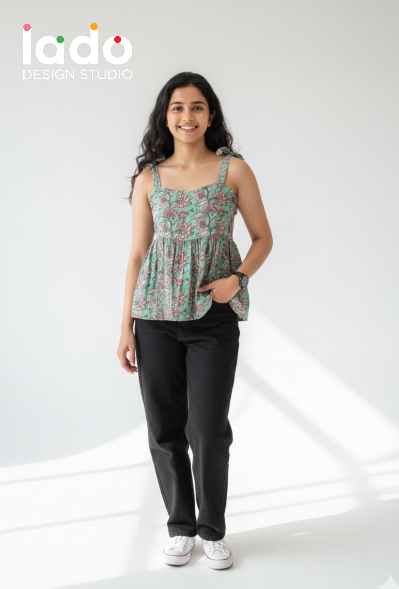 COTTON SLEEVELESS SHORT KURTI - TOP - TUNIC